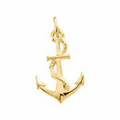 14K Yellow Anchor Pendant